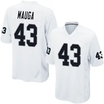 Youth Las Vegas Raiders Kana'i Mauga White Game Jersey By Nike