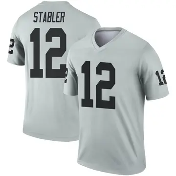 Youth Las Vegas Raiders Ken Stabler Legend Inverted Silver Jersey By Nike