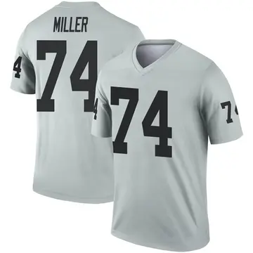 Youth Las Vegas Raiders Kolton Miller Legend Inverted Silver Jersey By Nike