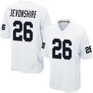 Youth Las Vegas Raiders M.J. Devonshire White Game Jersey By Nike