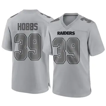 Youth Las Vegas Raiders Nate Hobbs Gray Game Atmosphere Fashion Jersey By Nike