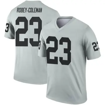 Youth Las Vegas Raiders Nickell Robey-Coleman Legend Inverted Silver Jersey By Nike