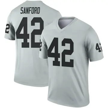 Youth Las Vegas Raiders Phalen Sanford Legend Inverted Silver Jersey By Nike