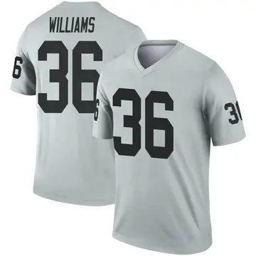 Youth Las Vegas Raiders Rayshad Williams Legend Inverted Silver Jersey By Nike