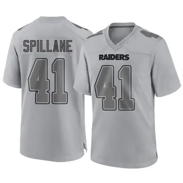 Youth Las Vegas Raiders Robert Spillane Gray Game Atmosphere Fashion Jersey By Nike