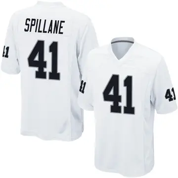 Youth Las Vegas Raiders Robert Spillane White Game Jersey By Nike