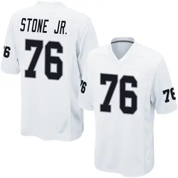 Youth Las Vegas Raiders Ron Stone Jr. White Game Jersey By Nike