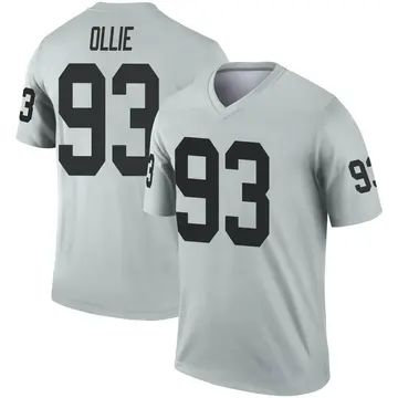 Youth Las Vegas Raiders Ronald Ollie Legend Inverted Silver Jersey By Nike