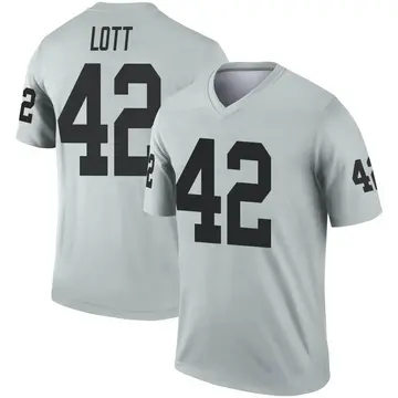 Youth Las Vegas Raiders Ronnie Lott Legend Inverted Silver Jersey By Nike