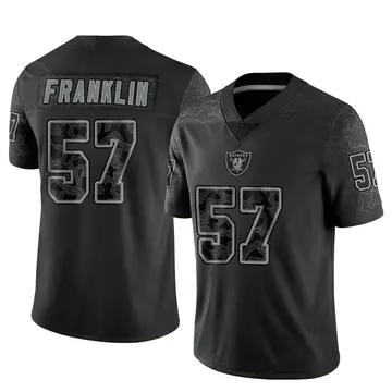 Youth Las Vegas Raiders TJ Franklin Black Limited Reflective Jersey By Nike