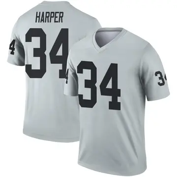 Youth Las Vegas Raiders Thomas Harper Legend Inverted Silver Jersey By Nike