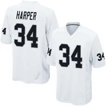 Youth Las Vegas Raiders Thomas Harper White Game Jersey By Nike