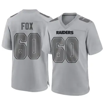 Youth Las Vegas Raiders Tomari Fox Gray Game Atmosphere Fashion Jersey By Nike