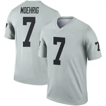 Youth Las Vegas Raiders Tre'von Moehrig Legend Inverted Silver Jersey By Nike