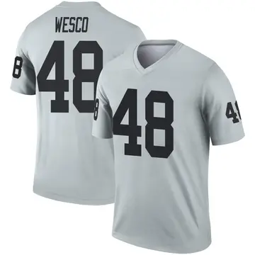 Youth Las Vegas Raiders Trevon Wesco Legend Inverted Silver Jersey By Nike