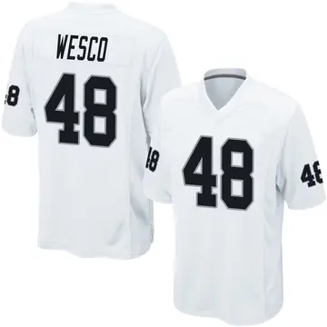 Youth Las Vegas Raiders Trevon Wesco White Game Jersey By Nike