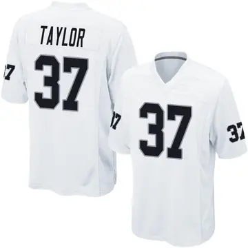 Youth Las Vegas Raiders Trey Taylor White Game Jersey By Nike