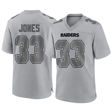 Youth Las Vegas Raiders Tyreque Jones Gray Game Atmosphere Fashion Jersey By Nike