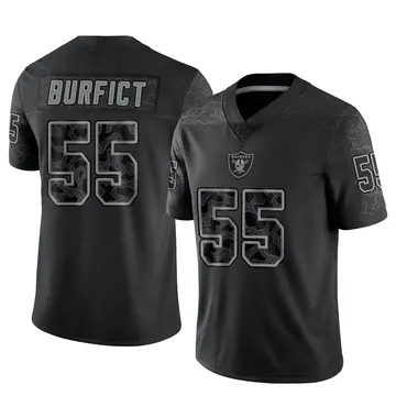 Youth Las Vegas Raiders Vontaze Burfict Black Limited Reflective Jersey By Nike