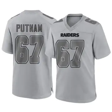 Youth Las Vegas Raiders Will Putnam Gray Game Atmosphere Fashion Jersey By Nike