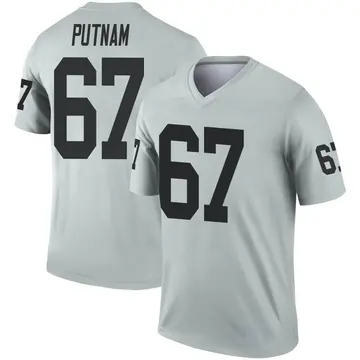 Youth Las Vegas Raiders Will Putnam Legend Inverted Silver Jersey By Nike