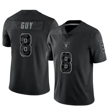 Youth Las Vegas Raiders Wilson Ray Guy Black Limited Reflective Jersey By Nike