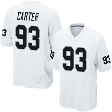 Youth Las Vegas Raiders Zach Carter White Game Jersey By Nike