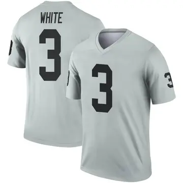 Youth Las Vegas Raiders Zamir White Legend Inverted Silver Jersey By Nike